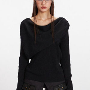 Cowl Neck Chic Fitted Knit Top