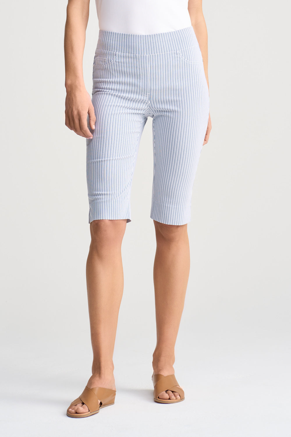 Short Seersucker - Navy & White Stripe